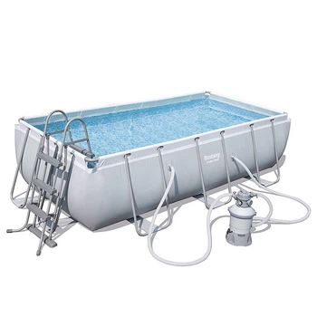 Прямоугольный каркасный бассейн Bestway 56442 Power Steel Frame Pool (404х201х100 см)