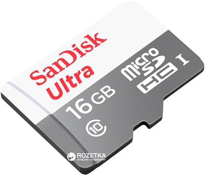 SanDisk Ultra microSDHC UHS-I 16GB Class 10 + SD-adapter (SDSQUNS-016G-GN3MA)