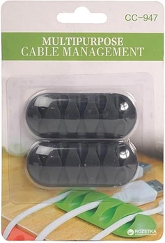 Органайзер для кабелей PowerPlant 2 шт Black (CA910434)