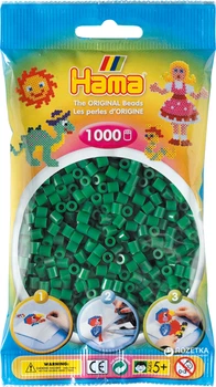 Термомозаика HAMA Набор зеленых бусин 1000шт, Midi 5+ (207-10)