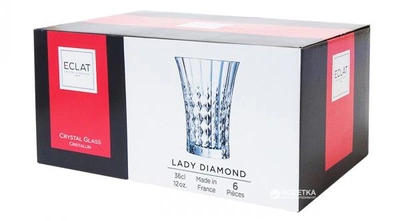 Набор высоких стаканов CD'A Lady Diamond 6 шт х 360 мл (L9746)