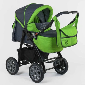 Коляска-трансформер для детей Viki Dark grey/Light green (20079)