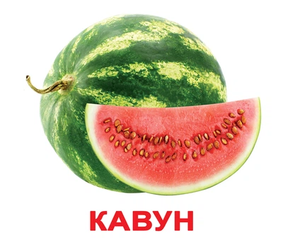 Карточки большие украинские с фактами «Фрукти» 20 карточек 286513
