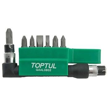 Набір біт 1/4" з Г-під. перехідником GAAL0802 TOPTUL