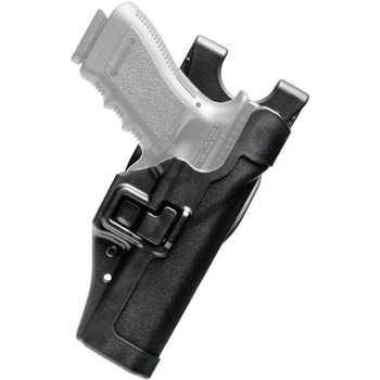 Кобура BLACKHAWK Sepra Level 2 для Glock 17,19,22-32 левша ц: черный. 16491298