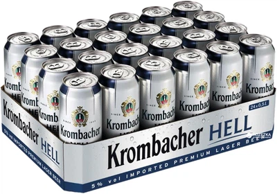 Упаковка пива Krombacher Hell світле фільтроване 5% 0.5 л x 24 шт. (4008287911206_4008287911213)