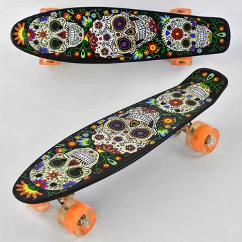 Пенни борд детский Best Board Р 15909 доска 55см, колёса светятся PU d 6см