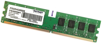 Оперативная память Patriot DDR2 2Gb 800MHz PC2 6400U 2R8 CL5 (PSD24G800K) Б/У