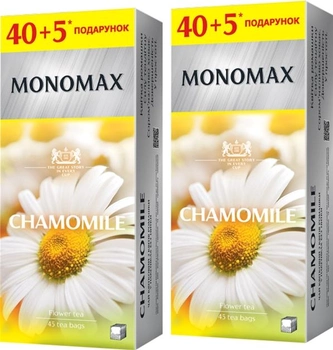Упаковка цветочного чая Мономах Ромашка 2 пачки по 45 пакетиков (2000006781543)