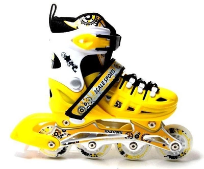 Детские раздвижные ролики 29-33 Scale Sports Yellow с подсветкой переднего колеса
