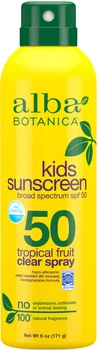 Детский смягчающий солнцезащитный спрей Alba Botanica Тропические фрукты SPF-50 171 г (724742003821)