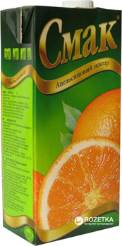 Упаковка нектару Смак Апельсин 1 л х 12 шт. (4820001471755)