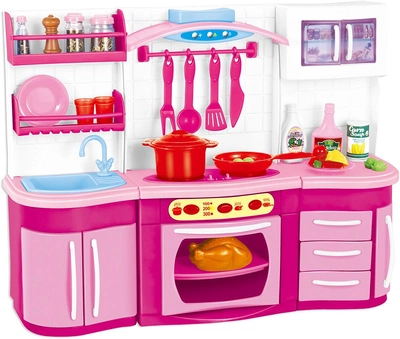 Кукольная кухня Qun Feng Toys Родительский дом-1 37x11.5x28.5 см Розовая (2801S)