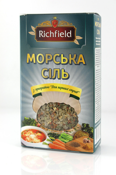 Морская соль с приправой к первым блюдам 200г ТМ "Richfileld"