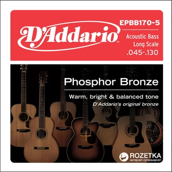Струны для акустических бас-гитар D'Addario EPBB170-5 Acoustic Bass Phosphor Bronze 5-String