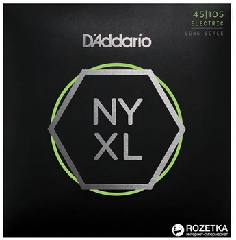 Струны для бас-гитар D'Addario NYXL45105 Light Top/Med Bottom (45-105)