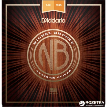 Струны для акустических гитар D'Addario NB1256 Nickel Bronze Light Top/Medium Bottom (12-56)