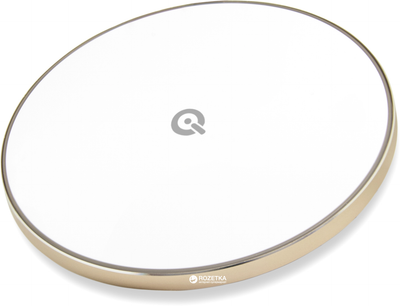 Швидкий бездротовий зарядний пристрій Qitech Fast Charger 2 Gen з технологією QI Золотистий (QT-GY-68gen2Gl)