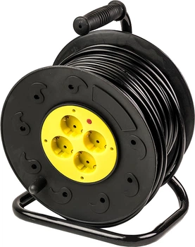 Подовжувач на котушці PowerPlant 50 м 4 розетки (PPRA10M500S4)