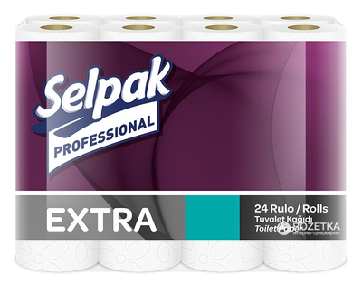 Туалетний папір Selpak Professional Extra двошаровий 20.3 м 24 рулони (8690530783621)