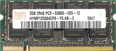 Модуль памяти SO-DIMM 2GB/667 DDR2 PC5300 Hynix (HYMP125S64CP8-Y5) - Refubrished
