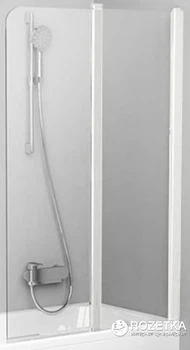 Шторка для ванни RAVAK 10CVS2-100 Transparent 7QRA0103Z1 білий правобічна