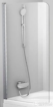 Шторка для ванны RAVAK CVSK1 160/170 Transparent 7QLS0C00Y1 полированный алюминий левосторонняя