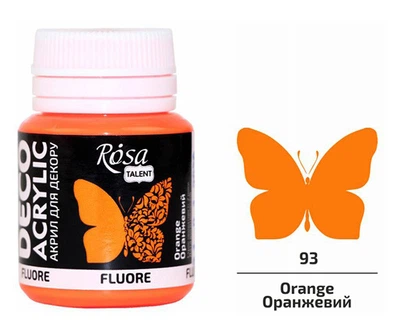 Краска акриловая флуоресцентная Rosa Talen Оранжевая 20 мл (323060193)