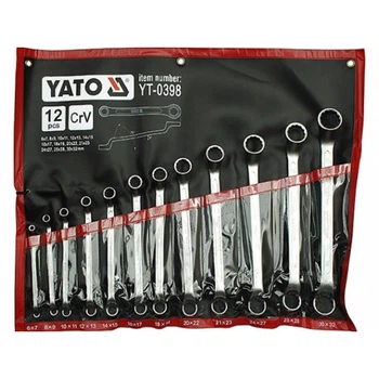 Набір ключів накидних зігнутих М = 6х7-30х32 мм, YATO YT-0398