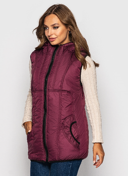 Жіночий теплий жилет MODA 0012/2 4XL (56) Бордовий ( 0012/2 D )