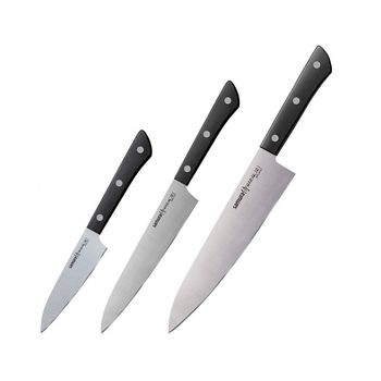 Набор кухонных ножей "Поварская тройка" Samura Harakiri 3 шт (SHR-0220B)
