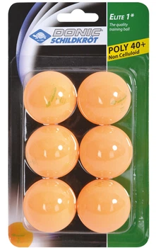 Мячики Donic Elite 1* 40+ Orange 6pcs 618017