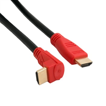 Кабель HDMI to HDMI, 90 Degree, 1.5m, PVC, v2.0, 28 AWG, Gold, Hi-Speed Extradigital