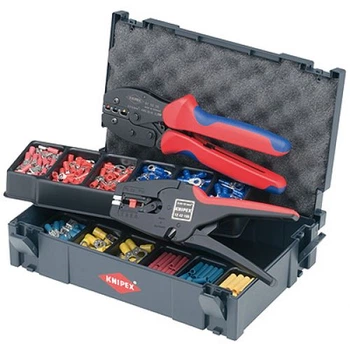 Набор кабельных наконечников с инструментом для опрессовки Knipex (97 90 22)