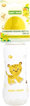 Бутылочка для кормления с латексной соской Baby Team 250 мл (1310_жовтий)