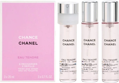 Набір змінних блоків для жінок Chanel Туалетна вода Chanel Chance Eau Tendre 3 х 20 мл (3145891263053)