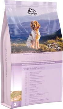 Сухий корм для дорослих собак малих порід Carpathian Pet Food Mini Adult з куркою та палтусом атлантичним