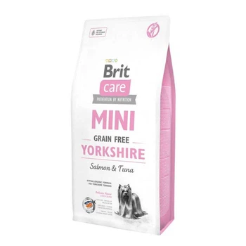 Сухой беззерновой гипоаллергенный корм для собак мелких пород Brit Care Mini Yorkshire с лососем и тунцом 2 кг