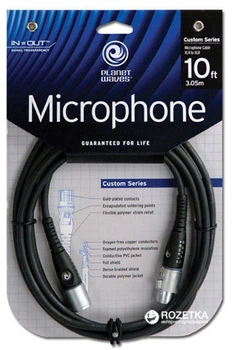 Микрофонный кабель Planet Waves PW-M-10 Custom Series 3.05 м Black