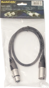 Мікрофонний патч-кабель RockCable RCL30180 D6 0.6 м Black