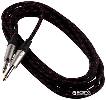 Инструментальный кабель RockCable RCL30203 TC 3 м Black/Red (RCL30203 TC C/BLACK)