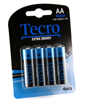 Батарейка AA (LR6), лужна, Tecro, 4 шт, 1.5V, Blister (LR6-4B(EE))