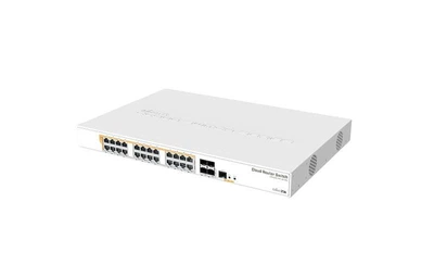 Коммутатор MikroTik CRS328-24P-4S+RM (PoE-коммутатор 3 уровня, 24 порта, металлический корпус, 443×305×44 мм)(DL_1FFE625354FE)