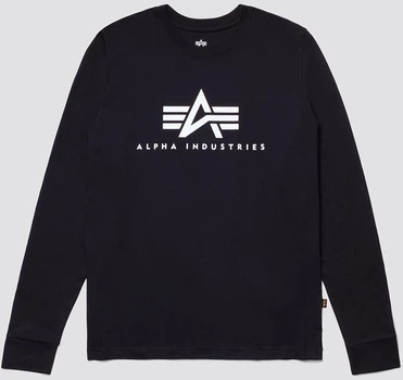 Лонгслив Alpha Industries Basic Logo Long Sleeve Tee UTB49002G1 XXL Black (640631003058)
