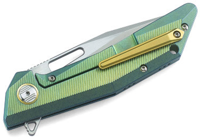 Ніж складаний Bestech Knife Shrapnel Green/Gold (BT1802B)