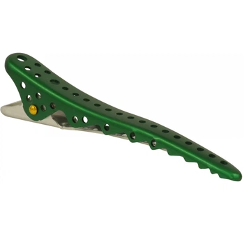 Зажим для волос Y.S.Park Shark Clip Green Metal 106 мм