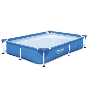 Каркасний прямокутний басейн Bestway 56401 Steel Splash Pro Frame Pool (221х150х43 см)