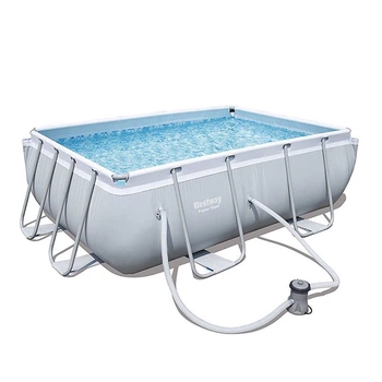 Прямоугольный каркасный бассейн Bestway 56629 Power Steel Frame Pool (282х196х84 см)