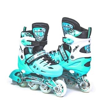 Раздвижные ролики для подростка 38-41 Scale Sports Mint с подсветкой переднего колеса