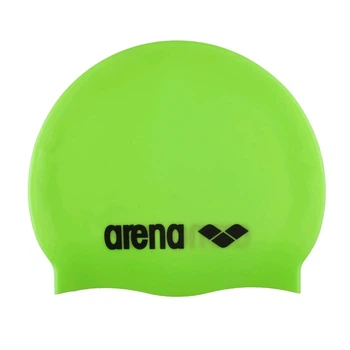 Шапка для плавания Arena CLASSIC SILICONE зеленая 100% силикон унисекс для тренировок и соревнований